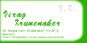 virag krumenaker business card